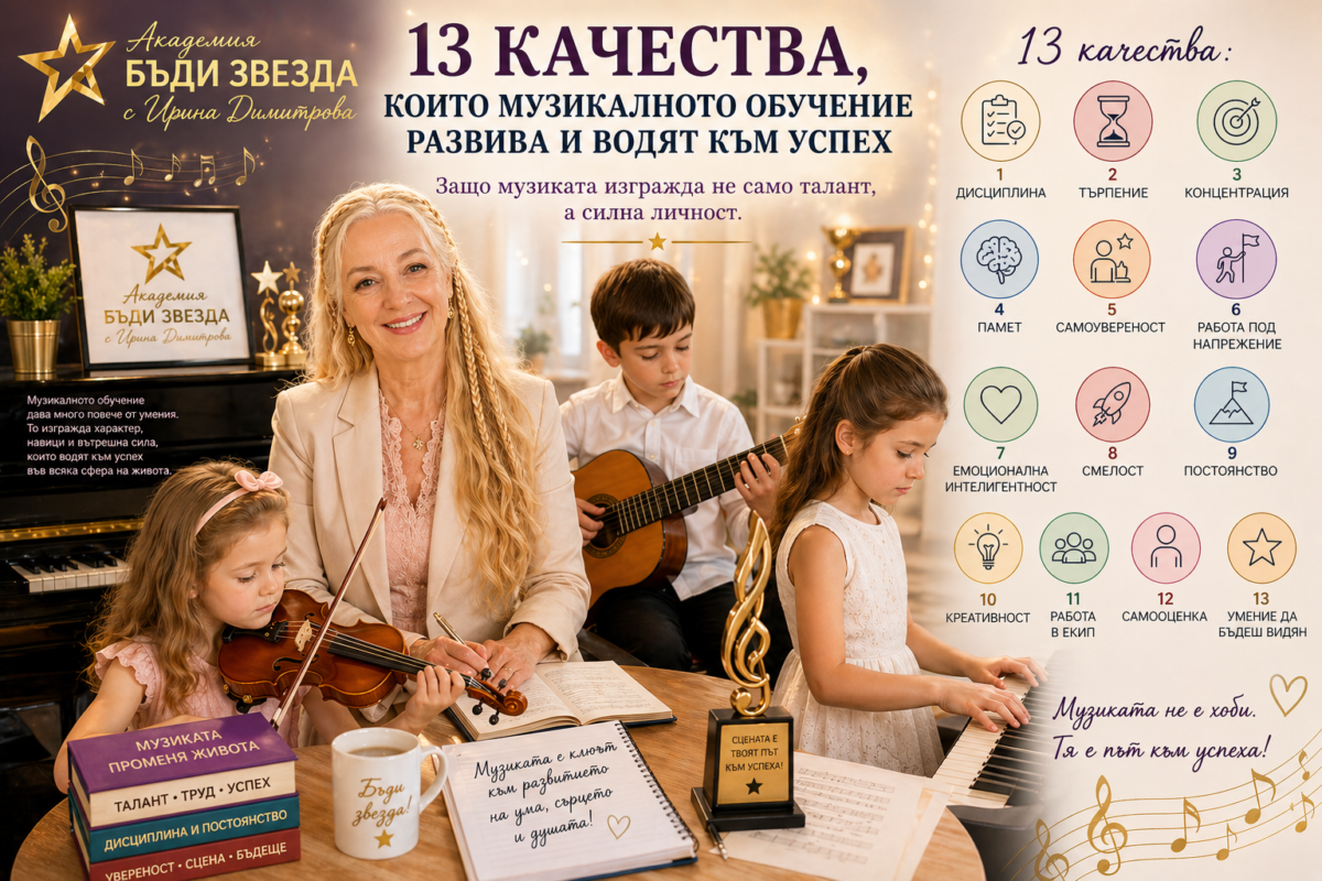 13 качества, които музикалното обучение развива и водят към успех